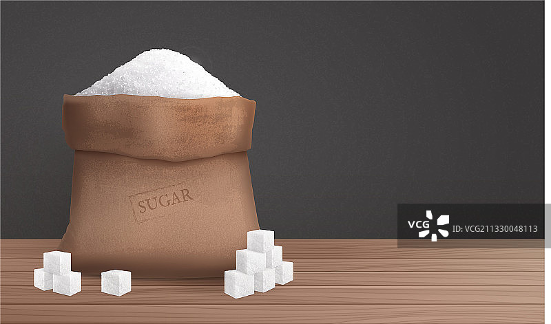 袋装砂糖图片素材