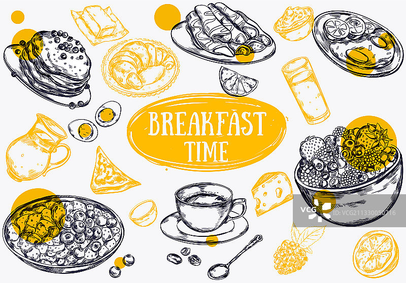 食品早餐宣传册图片素材