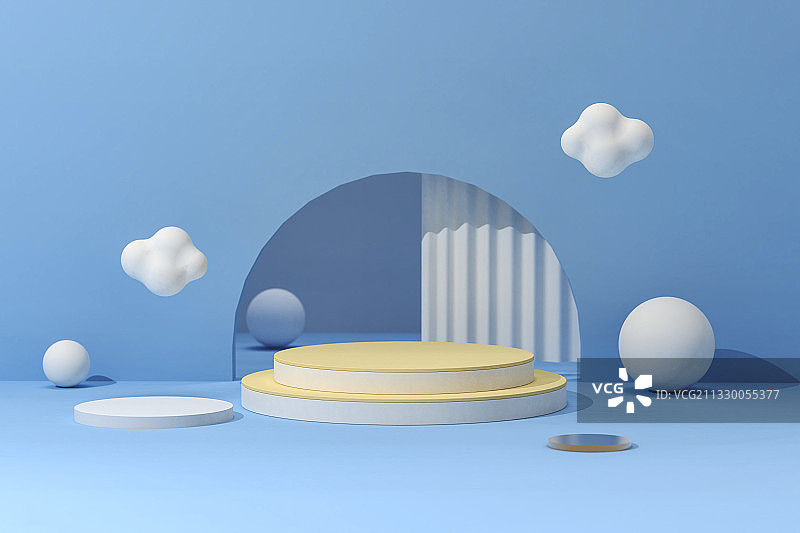 3D渲染产品展台图片素材