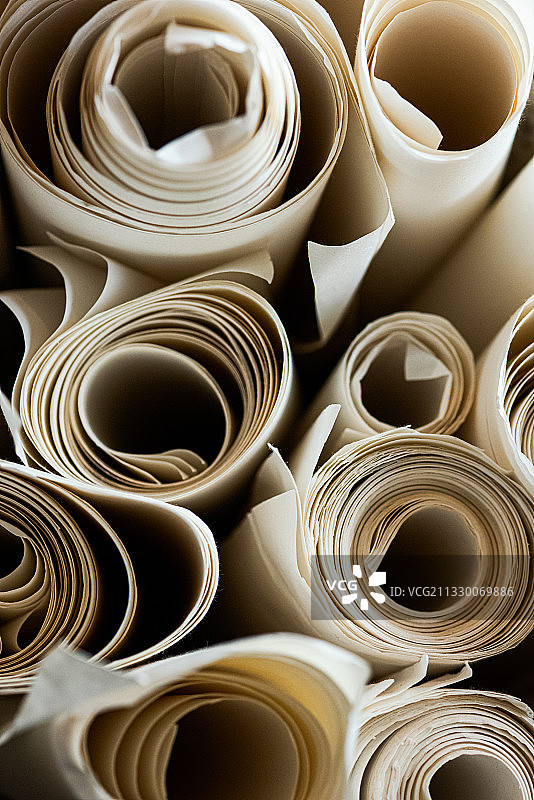 宣纸纸卷图片素材