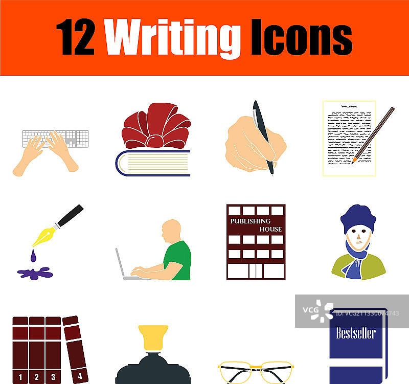 书写图标集图片素材