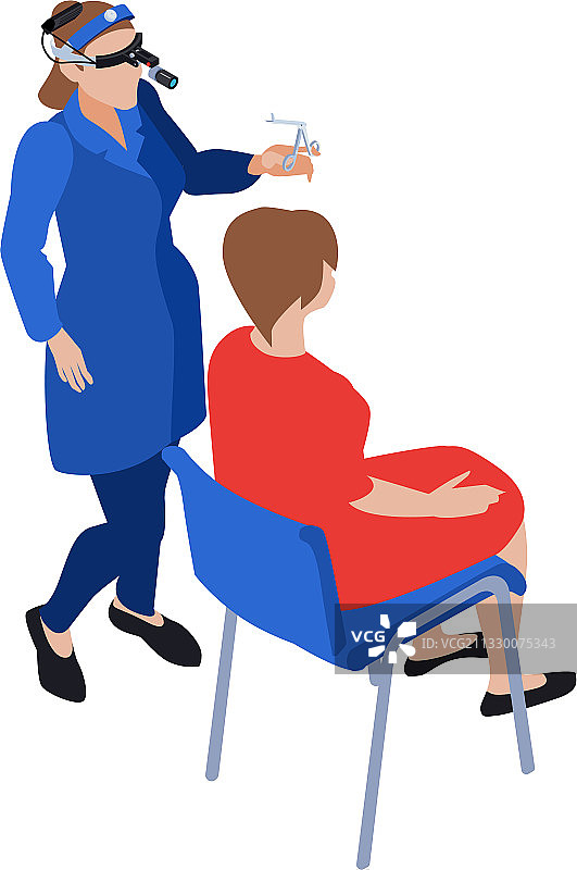 耳鼻喉科医生检查图片素材
