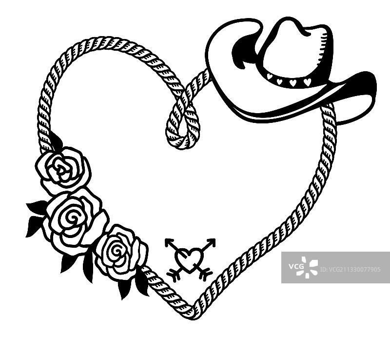 牛仔风格情人节农场主题图片素材