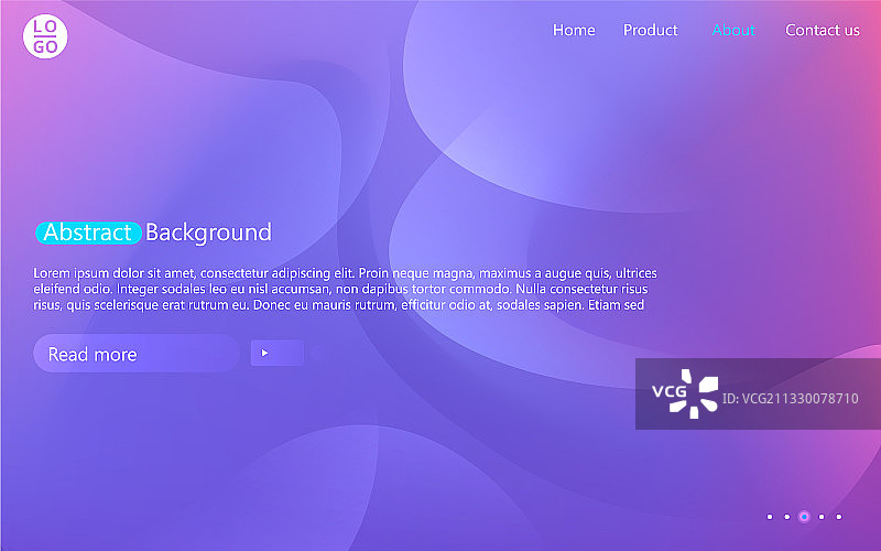 带渐变的抽象网站模板图片素材