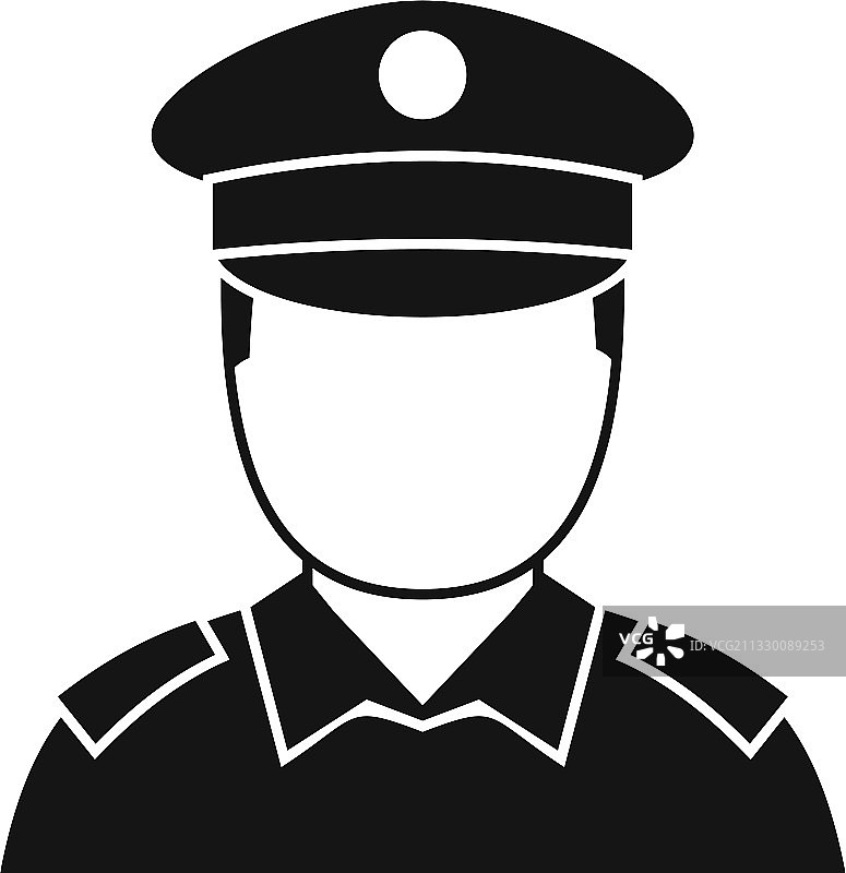 警察图标简约风格图片素材