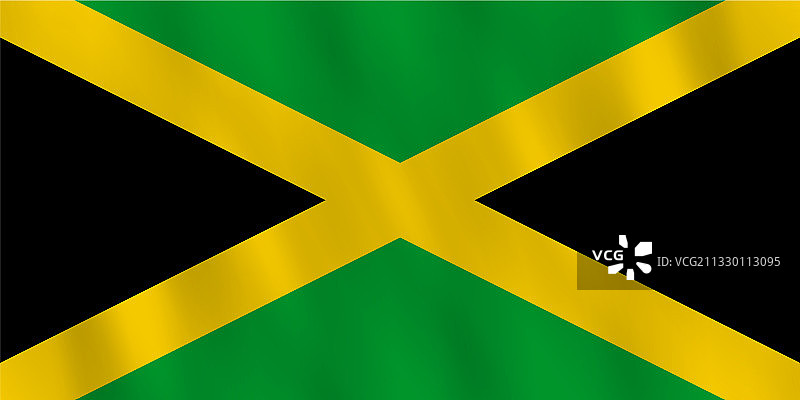 具有挥舞效果的牙买加国旗图片素材
