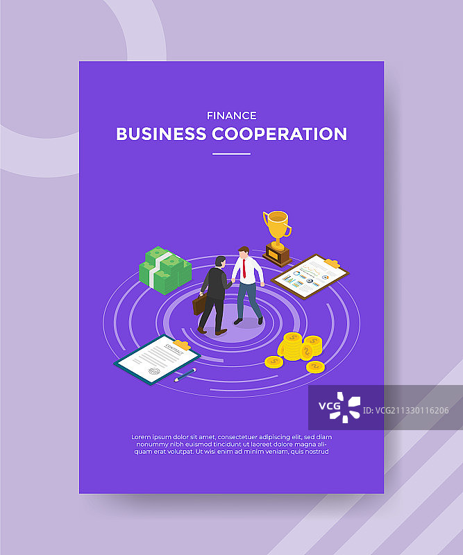 用于模板banner的商务合作概念图片素材
