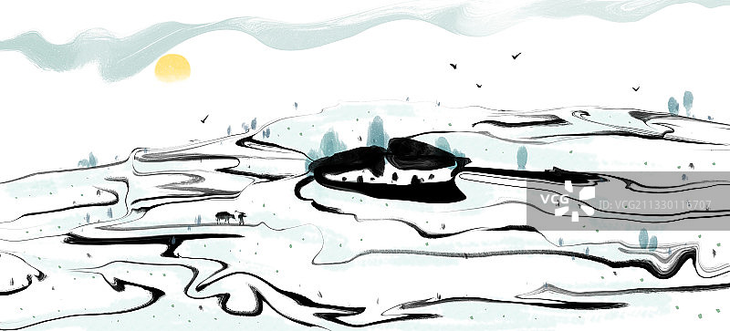 田园风光图片素材