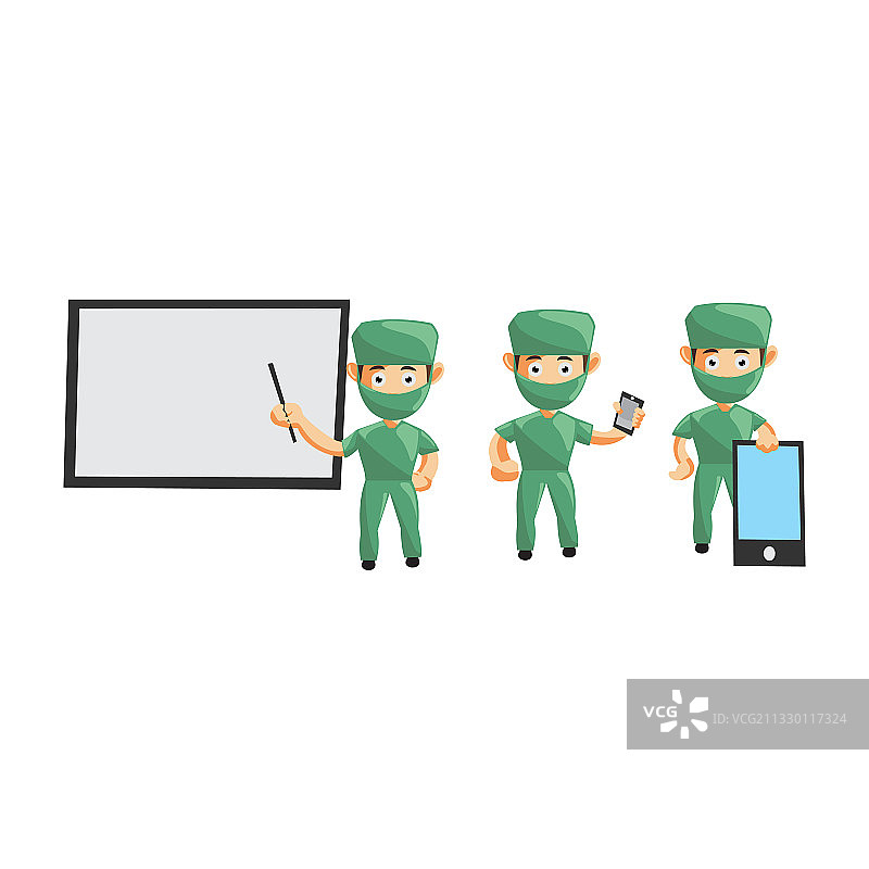 医院男护士人物形象及服装图片素材