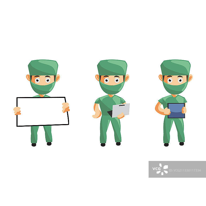 医院男护士人物形象及服装图片素材