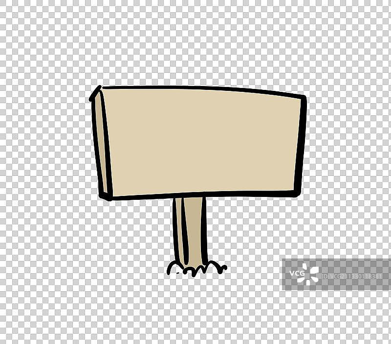 一块插在地上的牌子图片素材