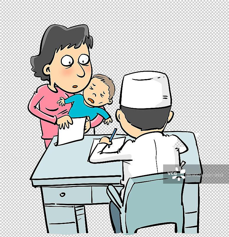 正在门诊的儿科医生图片素材
