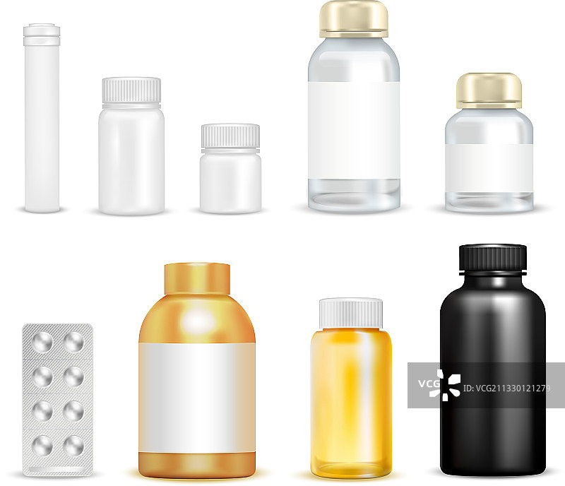 药品维生素包装套装图片素材