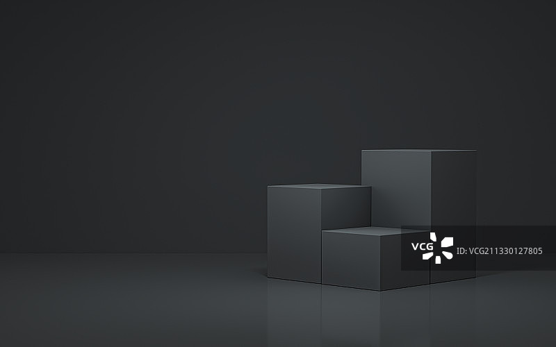 黑色三维产品展台背景图片素材