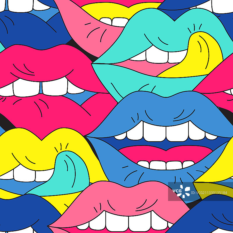 张开嘴的性感嘴唇图片素材