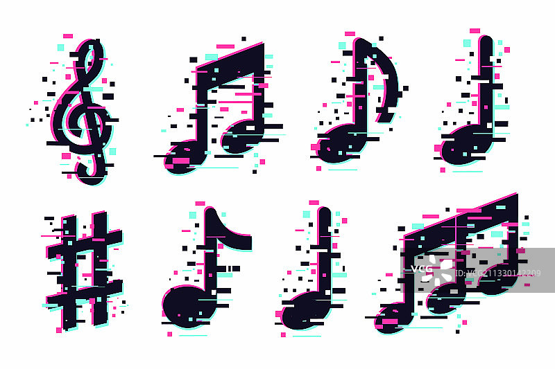 音乐符号音符图标集图片素材