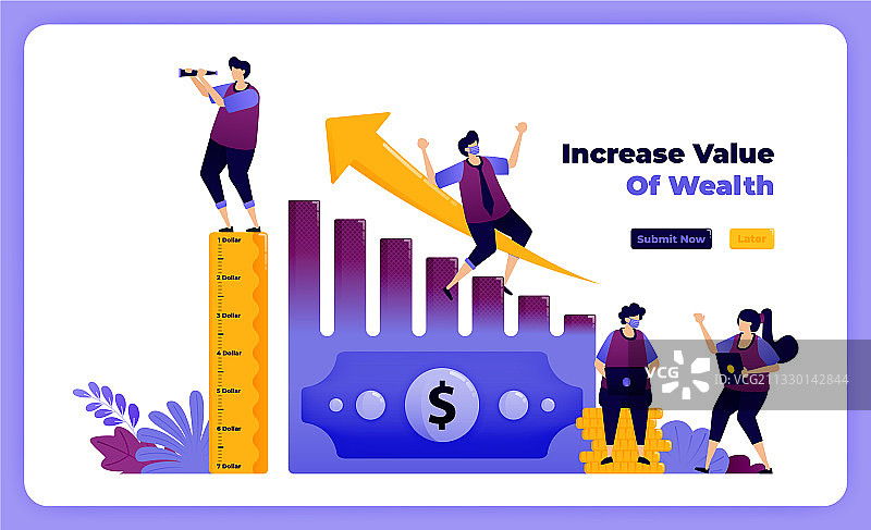 价值增长财富和个人财务图片素材