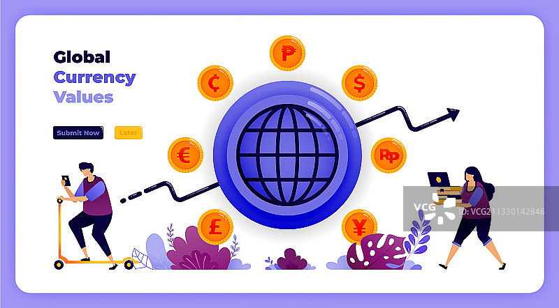 全球货币银行交易兑换图片素材