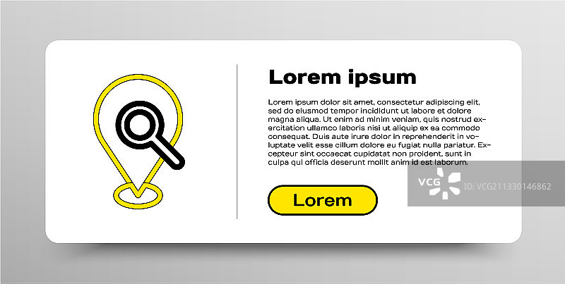 白色背景上的搜索定位线条图标图片素材