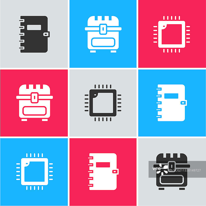 螺旋笔记本、古董宝箱素材图片素材