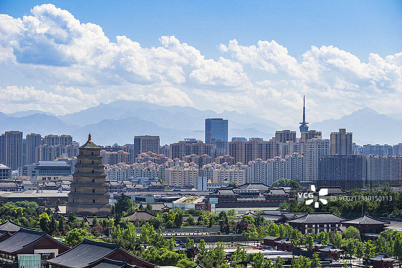 大雁塔白昼图片素材