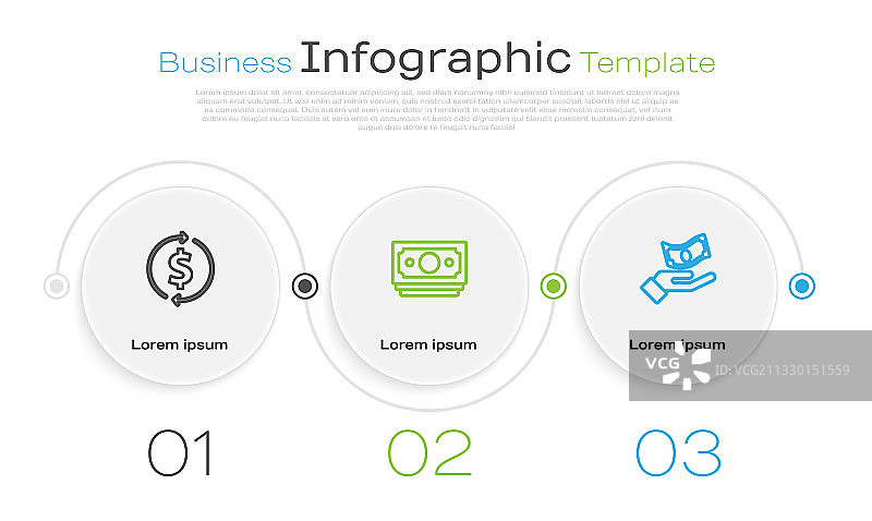 金融增长与美元纸币堆叠集合线条图片素材
