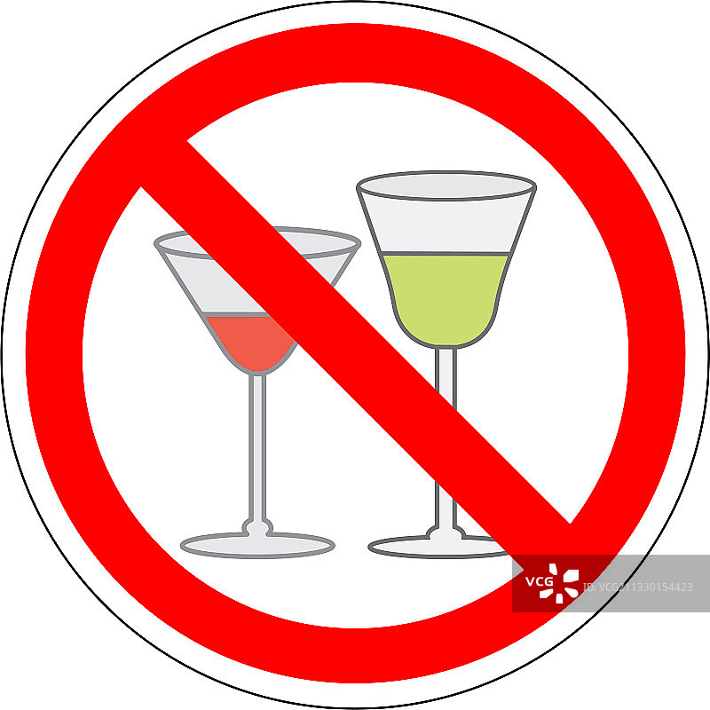禁止饮用酒精饮料标志图片素材