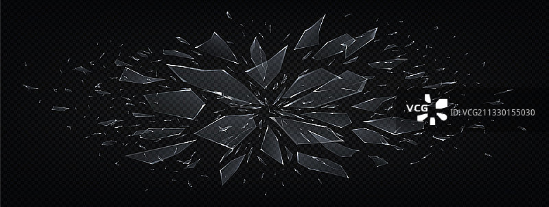 逼真抽象碎裂破碎玻璃图片素材