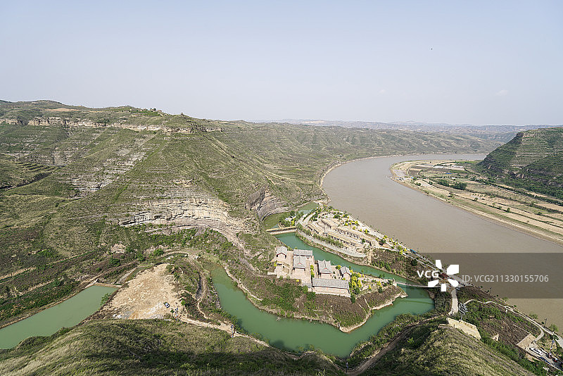 陕西省 延安市 延川县 延川黄河蛇曲国家地质公园 清水湾图片素材