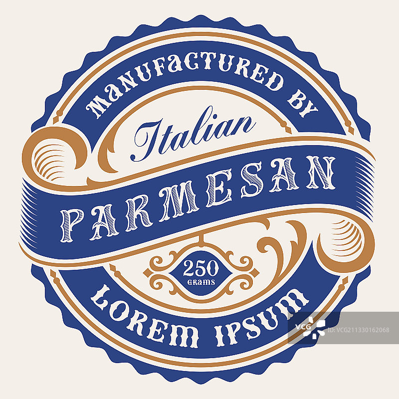 复古风格的奶酪标签图片素材