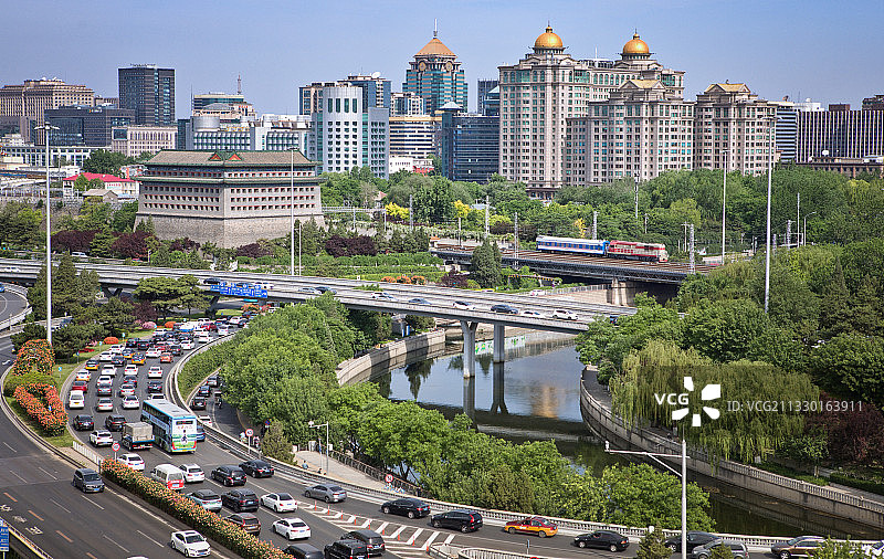 繁荣的东便门地区图片素材