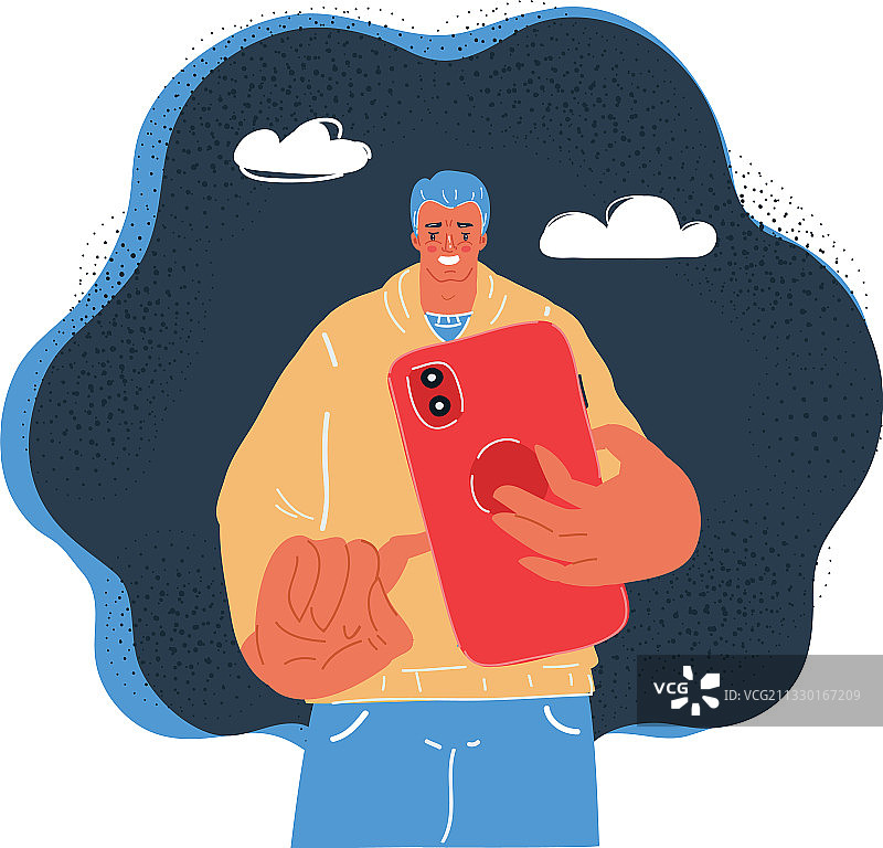 男人看着他图片素材