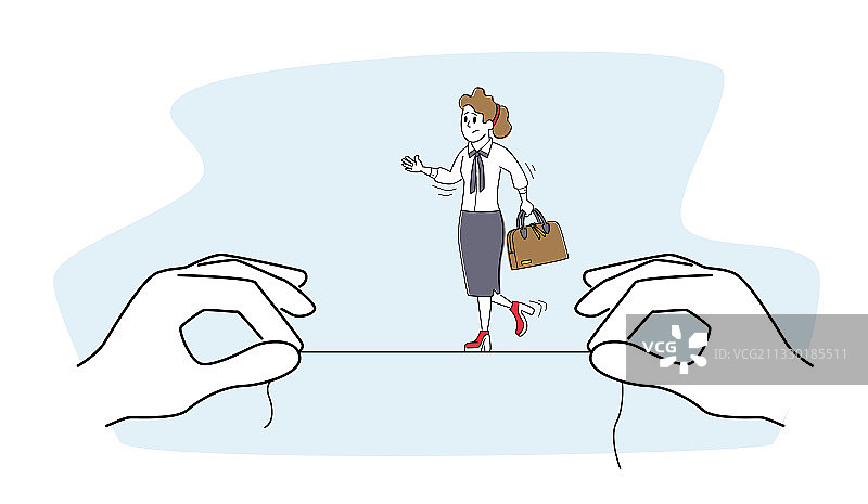 行走和平衡的女商人角色图片素材