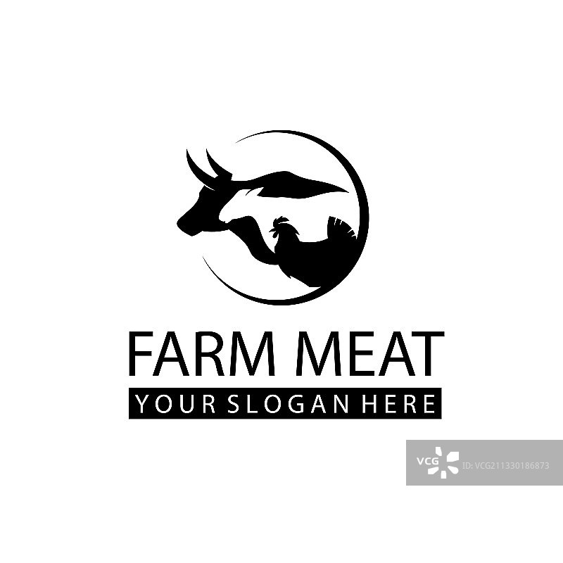 农场动物标签图片素材