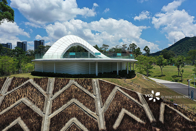 广东省深圳市龙华区白石龙音乐主题公园航拍图片素材