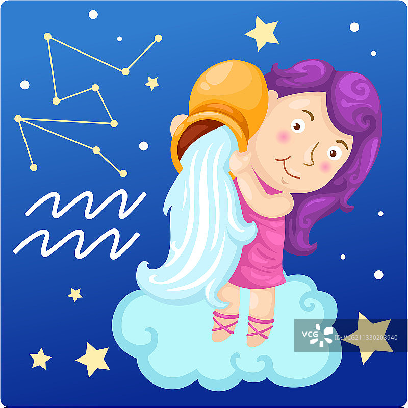 水瓶座星座图片素材