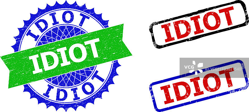 双色愚人节徽章图片素材