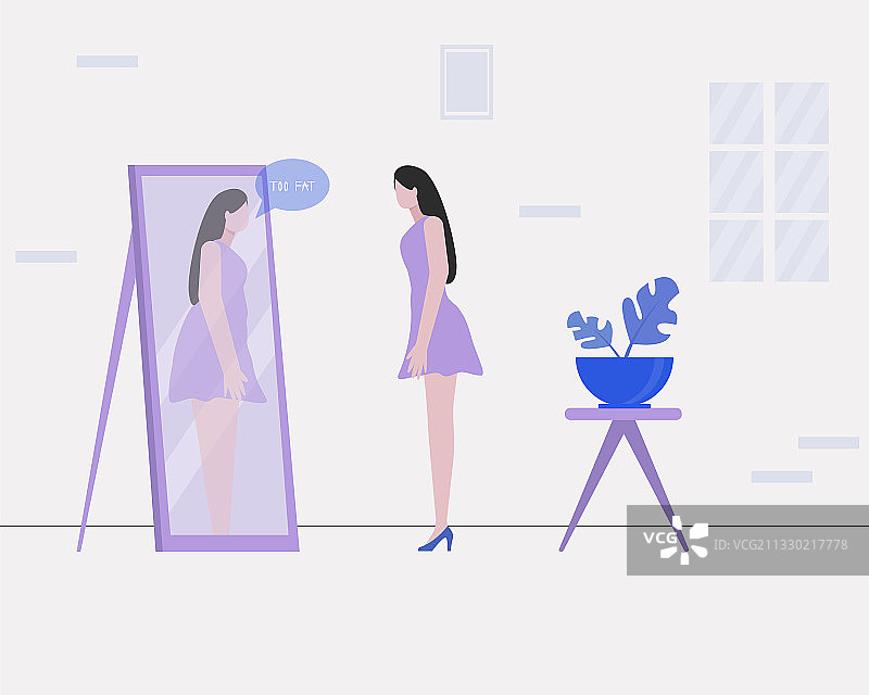 神经性厌食症概念图片素材