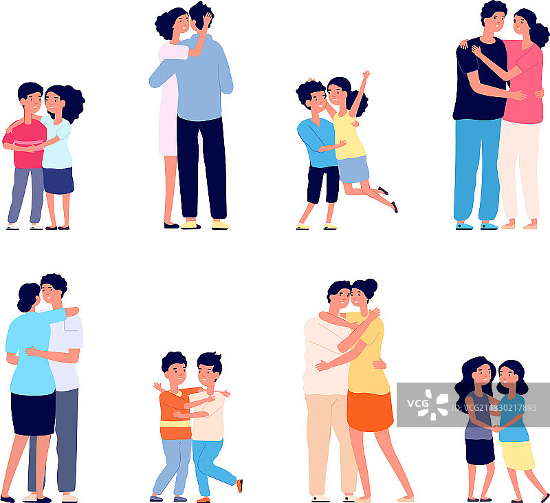 人们拥抱在一起，情侣拥抱友谊图片素材