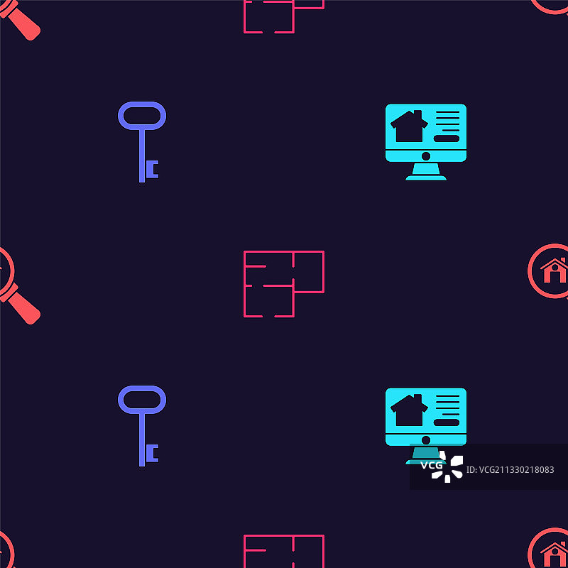 在线房地产房屋钥匙平面图图片素材