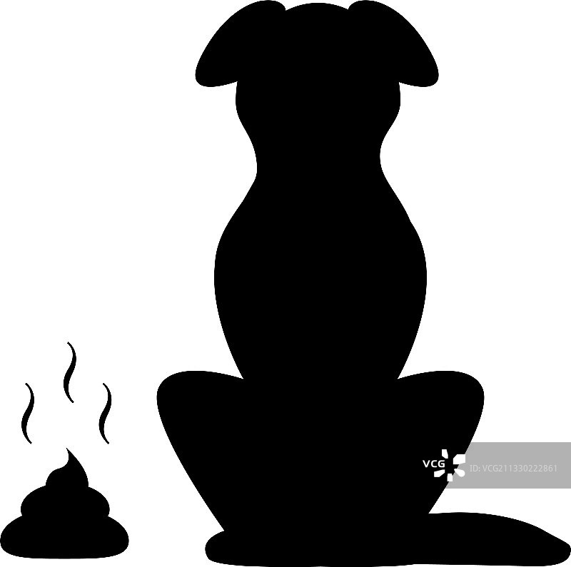 小狗坐着剪影图片素材