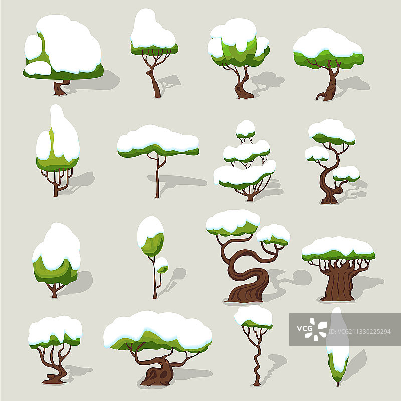 冬季雪景树木合集图片素材