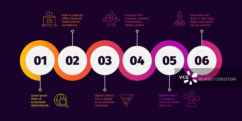 商务时间线工作流程信息图路线图图片素材