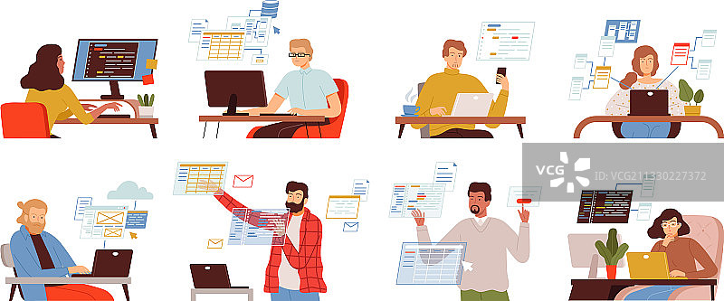 程序员、黑客、自由职业者工作过度图片素材