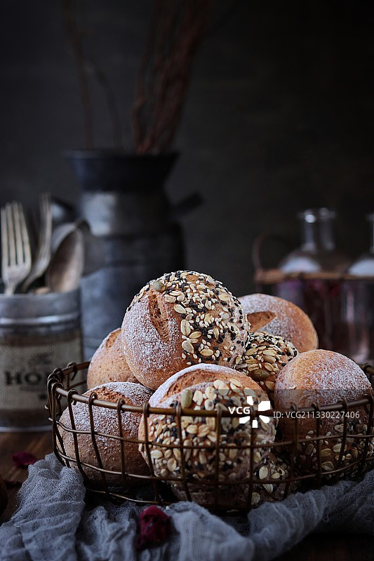 杂粮小面包图片素材