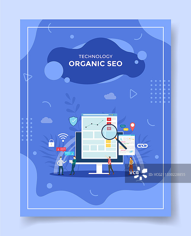 用于banner、宣传单和书籍的有机SEO图片素材