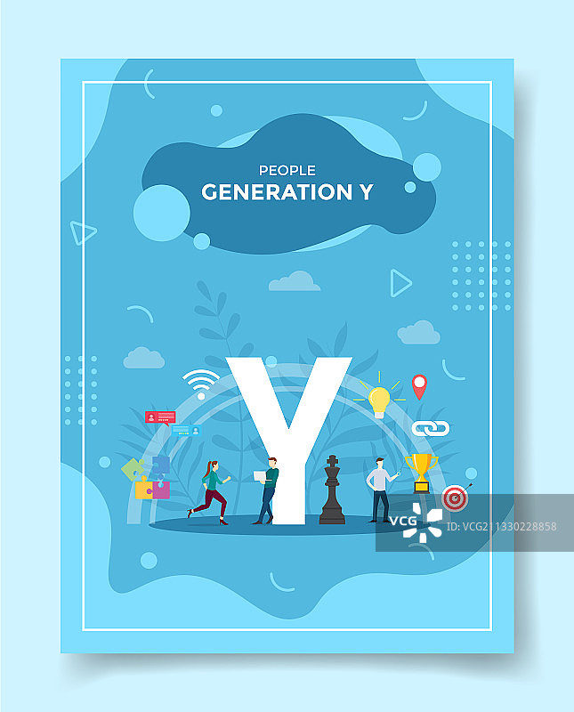 Y世代横幅宣传单书籍模板图片素材