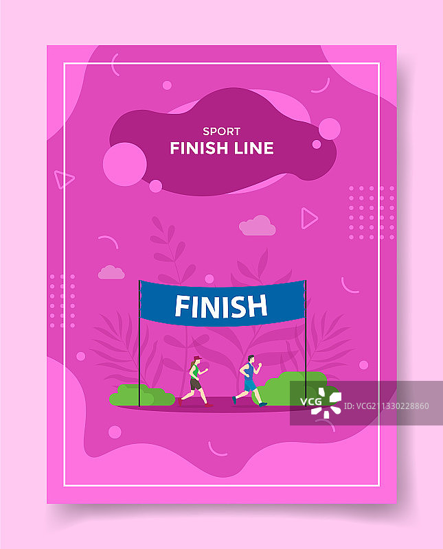 马拉松终点线概念模板图片素材