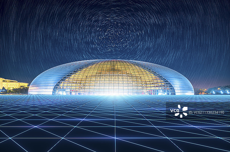 北京国家大剧院科技城市建筑图片素材