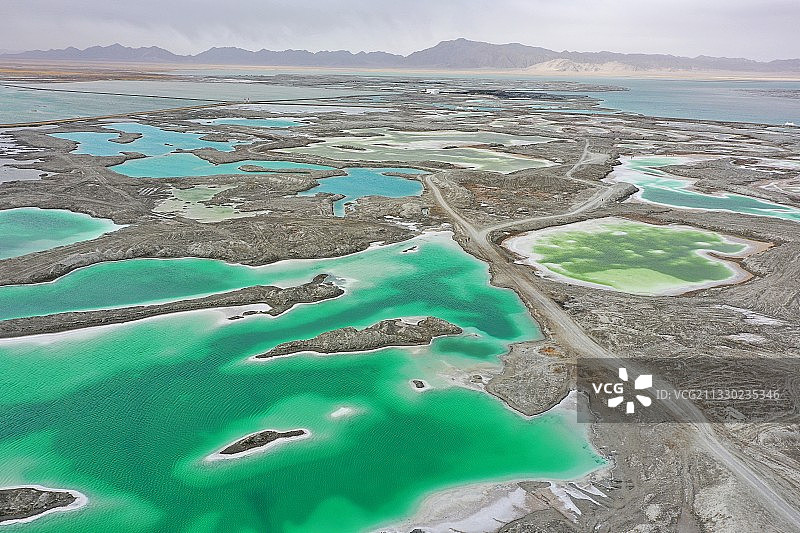 大柴旦翡翠湖图片素材